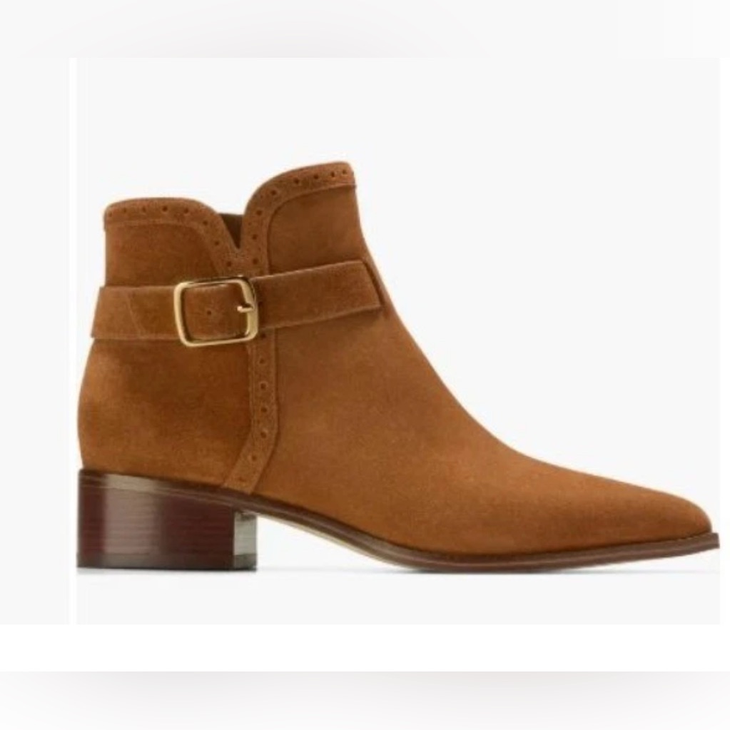 Cole Haan Norella Suede Chelsea Ankle Booties Boot Brown | Women’s 8.5 | New